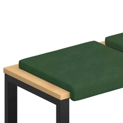 vidaXL Bench Cushion 4 pcs Corduroy Dark Green Depth 35 cm 2