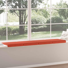 vidaXL Bench Cushion 4 pcs Corduroy Red Orange Depth 35 cm 4