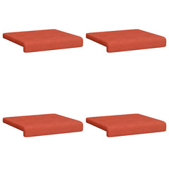 vidaXL Bench Cushion 4 pcs Corduroy Red Orange Depth 35 cm 6