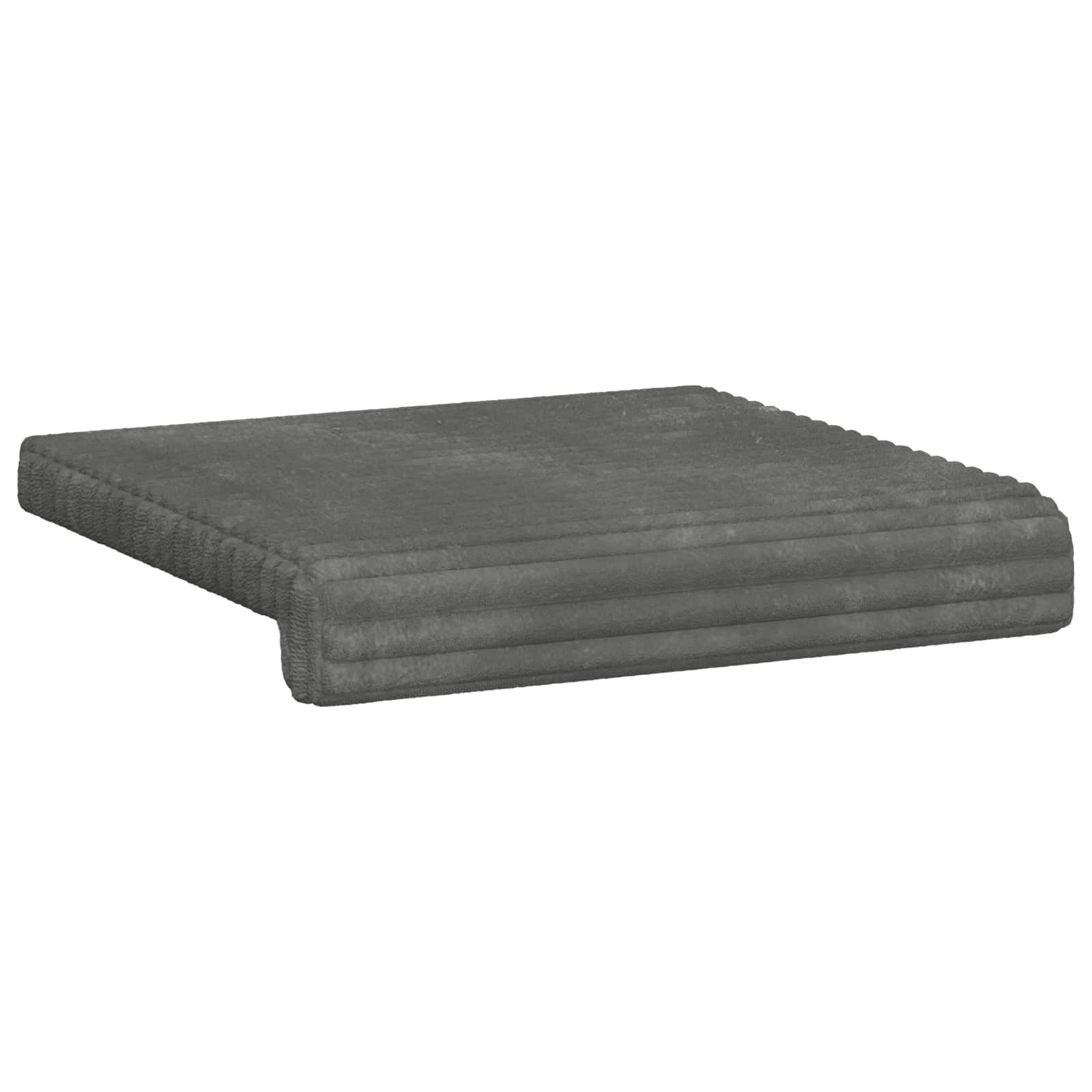 vidaXL Bench Cushion 4 pcs Plush Corduroy Light Grey Depth 35 cm 5
