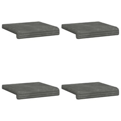 vidaXL Bench Cushion 4 pcs Plush Corduroy Light Grey Depth 35 cm 6
