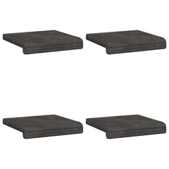 vidaXL Bench Cushion 4 pcs Plush Corduroy Dark Grey Depth 35 cm 6