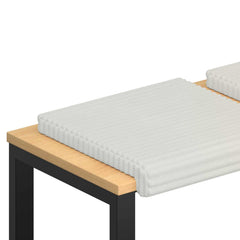 vidaXL Bench Cushion 4 pcs Plush Corduroy Cream Depth 35 cm 2