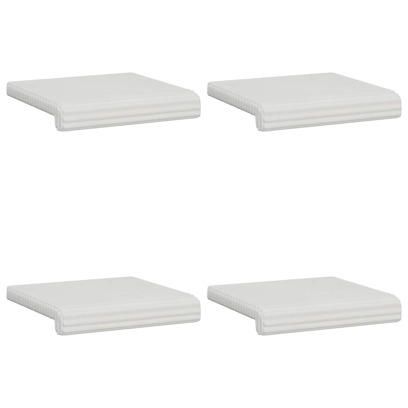vidaXL Bench Cushion 4 pcs Plush Corduroy Cream Depth 35 cm 6