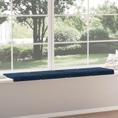 vidaXL Bench Cushion 4 pcs Plush Corduroy Navy Blue Depth 35 cm 4