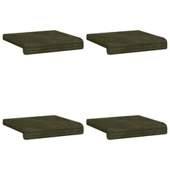 vidaXL Bench Cushion 4 pcs Plush Corduroy Green Depth 35 cm 6