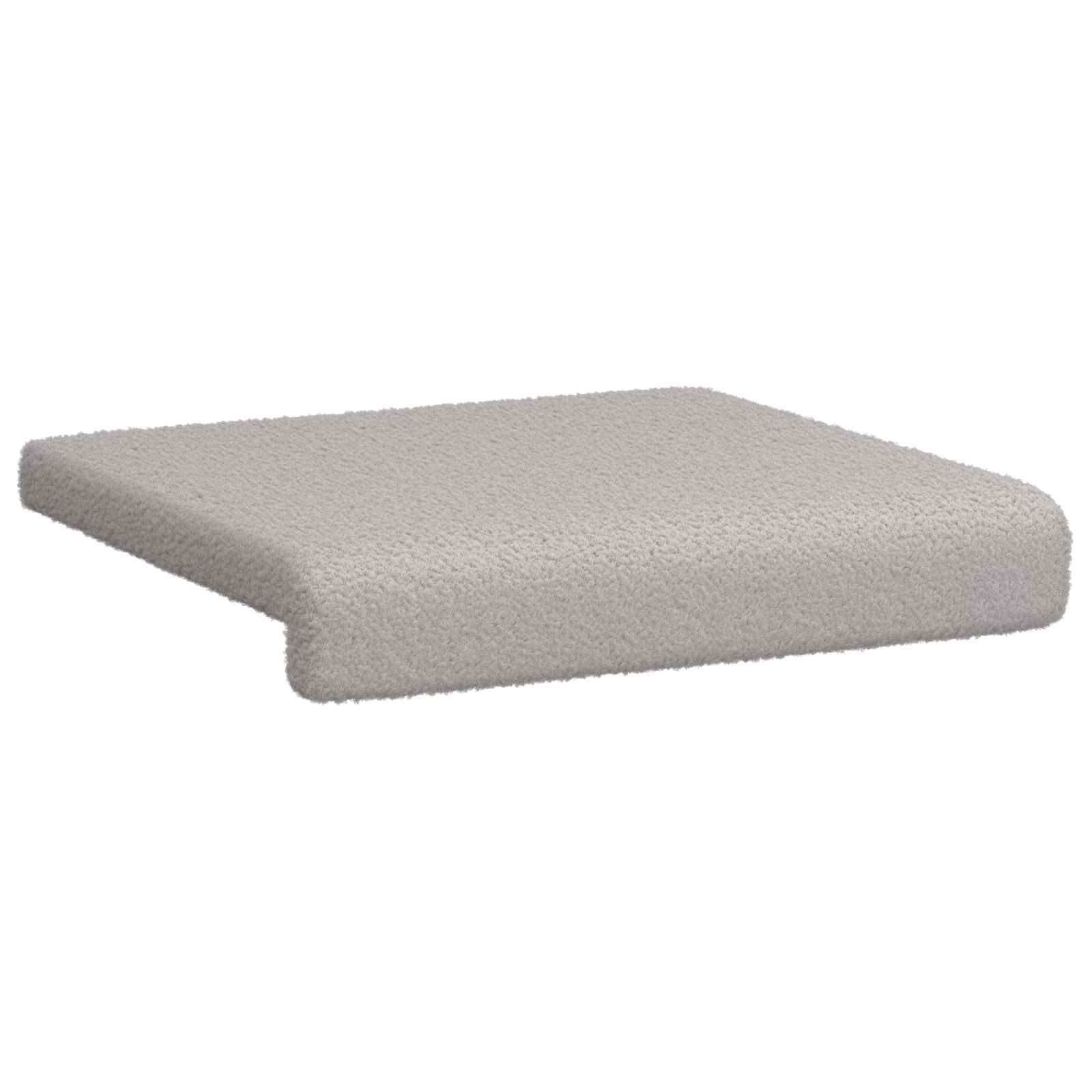 vidaXL Bench Cushion 4 pcs Sherpa Fabric Light Grey Depth 35 cm 4
