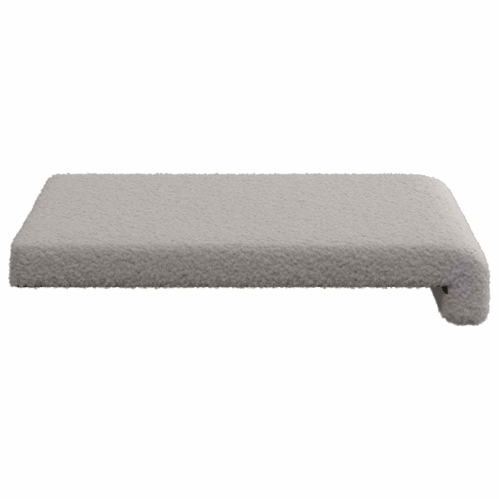 vidaXL Bench Cushion 4 pcs Sherpa Fabric Light Grey Depth 35 cm 6