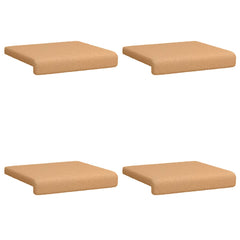 vidaXL Bench Cushion 4 pcs Sherpa Fabric Beige Depth 35 cm 6