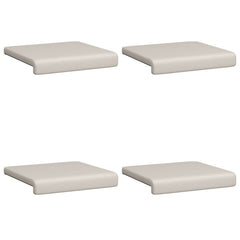 vidaXL Bench Cushion 4 pcs Textured Velvet Oatmeal Depth 35 cm 6