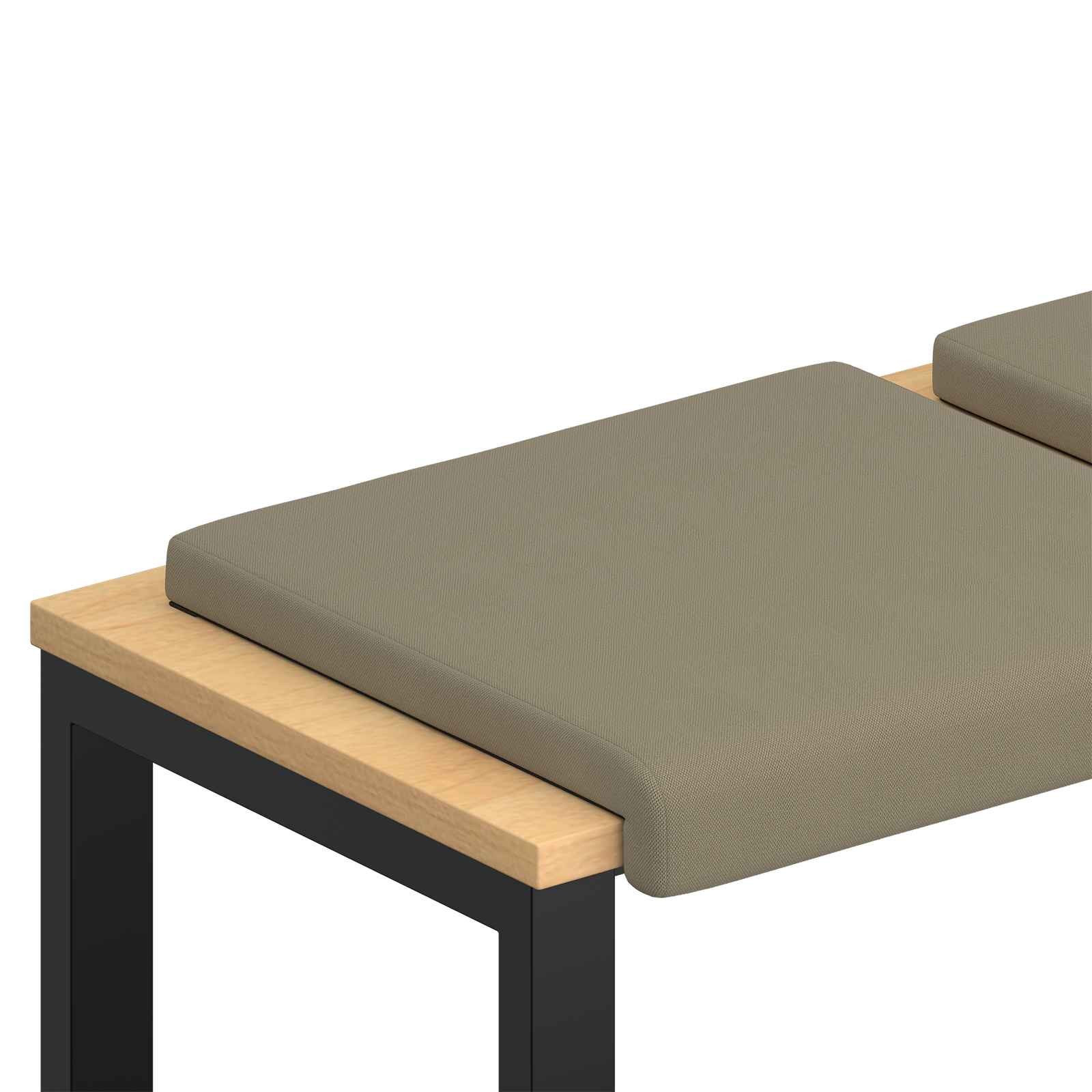 vidaXL Bench Cushion 4 pcs Textured Velvet Khaki Depth 35 cm 2