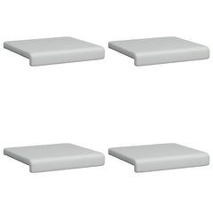 vidaXL Bench Cushion 4 pcs Textured Velvet Light Grey Depth 35 cm 6