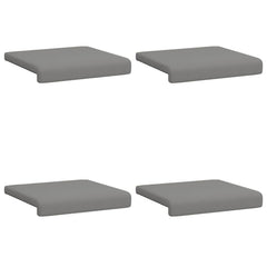 vidaXL Bench Cushion 4 pcs Textured Velvet Dark Grey Depth 35 cm 6
