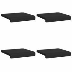 vidaXL Bench Cushion 4 pcs Textured Velvet Black Depth 35 cm 6