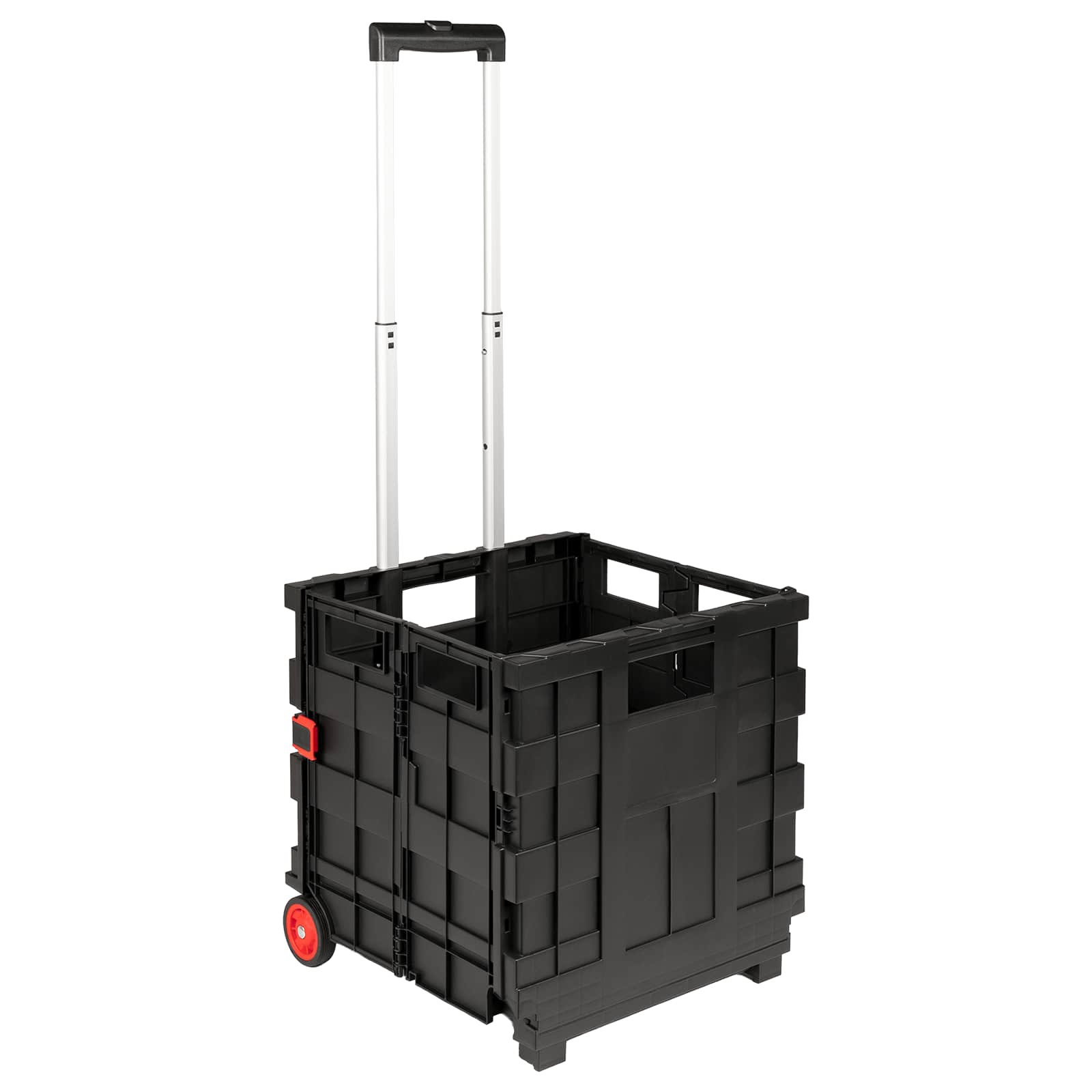 vidaXL Cart Manual Black and Red 35 x 39 x 92 cm PP and Elastomer 2