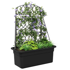 vidaXL Planter Trellis Anthracite 58 x 29 x 78 cm PP 3