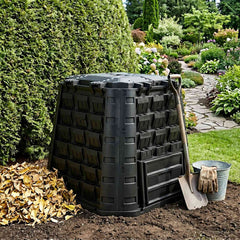 vidaXL Garden Composter Black 91 x 91 x 83 cm 100% PP 1