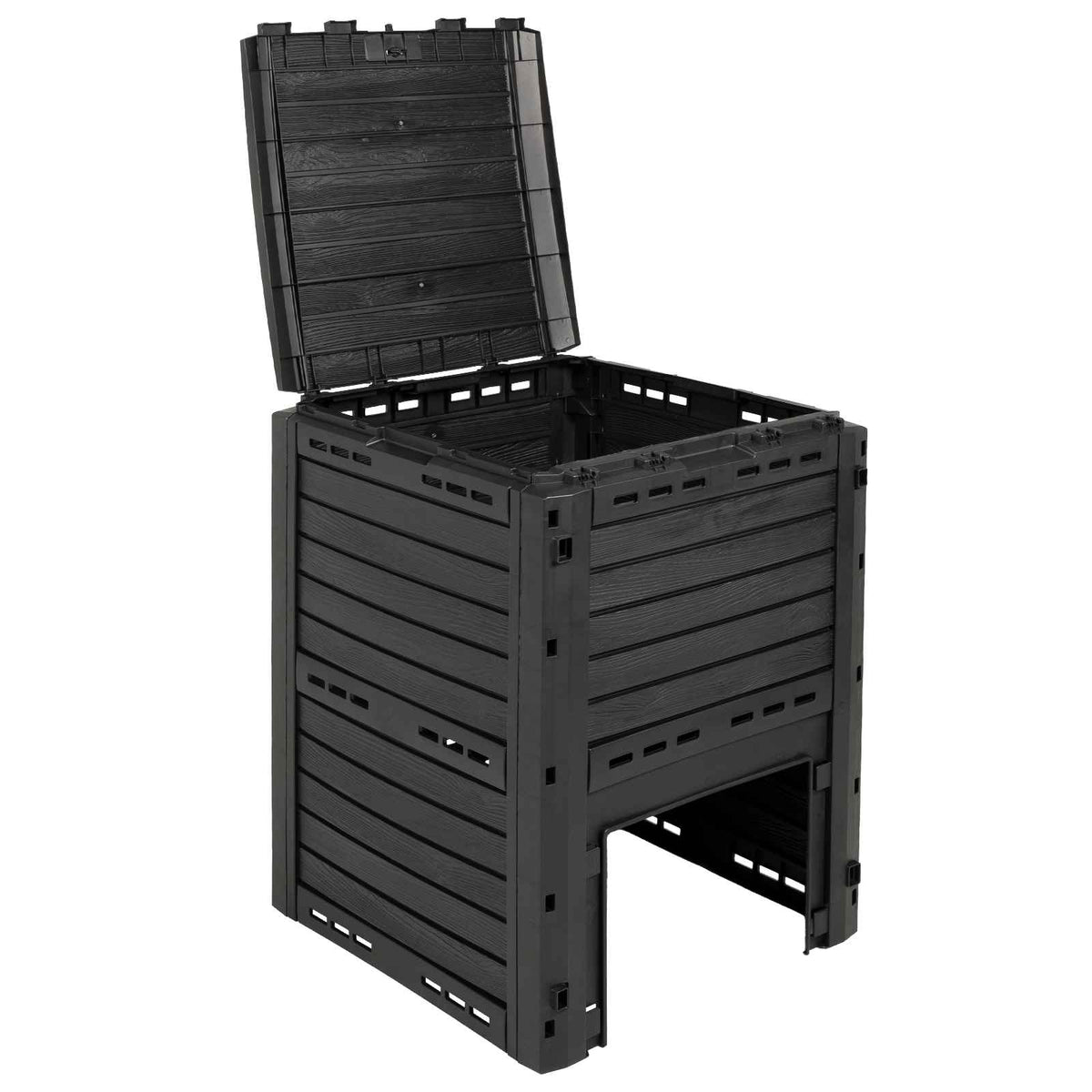 vidaXL Garden Composter Black 59.5 x 60 x 81.5 cm 280 L 100% PP 3