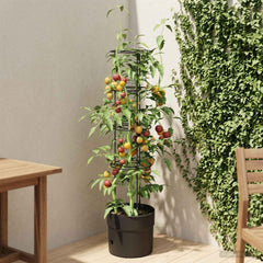 vidaXL Tomato Grower Black Ø 32 x 127 cm PP 1