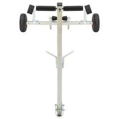 Adjustable Boat Trailer with Pneumatic Tires 200 kg Load Silver without caster wheel