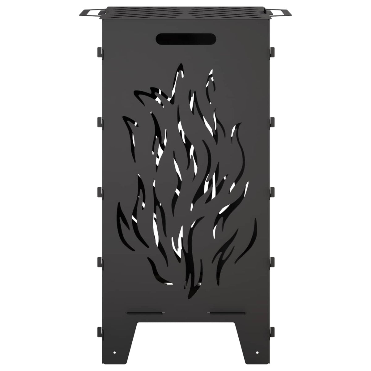 vidaXL Fire Pit Black 47 x 38 x 75 cm Steel 4