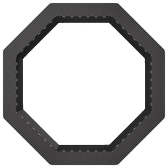 vidaXL Fire Pit Ring Black 60 x 60 x 25 cm Steel 5