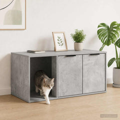 vidaXL Cat Crate Furniture Concrete Grey 100 x 49 x 45 cm 1