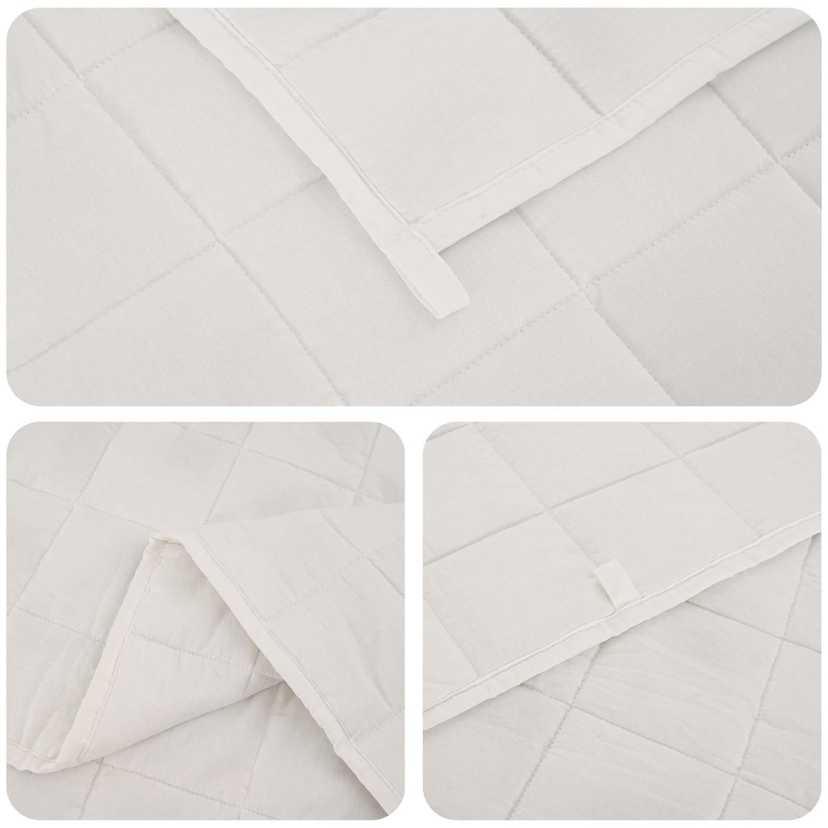 Weighted Blanket Fabric White 11 kg 155 cm 220 cm