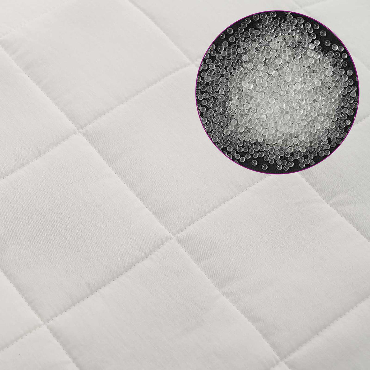 Weighted Blanket Fabric White 11 kg 155 cm 220 cm