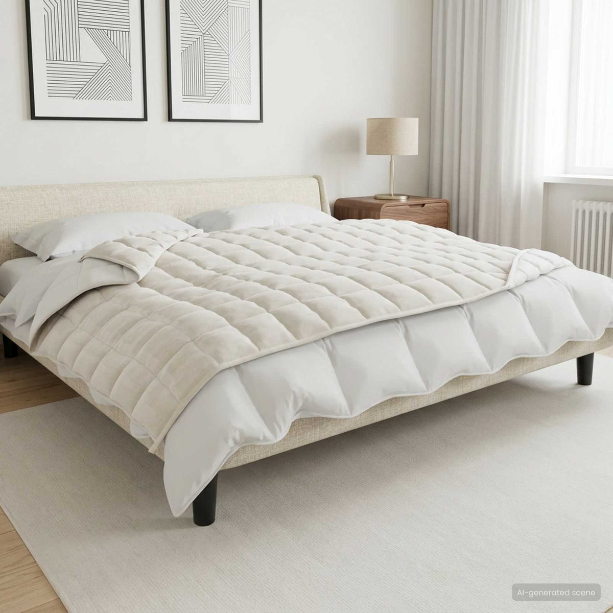 Weighted Blanket Fabric White