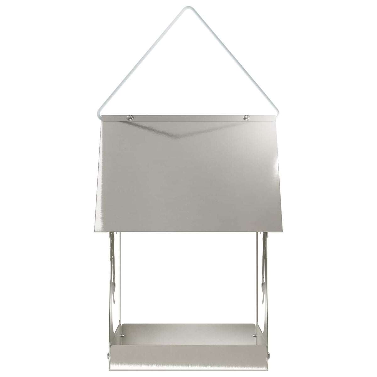 vidaXL Hanging Bird Feeder Stainless Steel Silver 4
