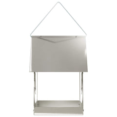 vidaXL Hanging Bird Feeder Stainless Steel Silver 4
