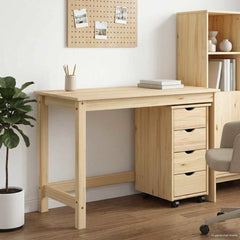 Desk Cabinet Set MOSS 2 pcs 112 x 50 x 75 cm Brown
