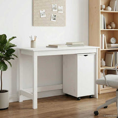 Desk Cabinet Set MOSS 2 pcs 112 x 50 x 75 cm White