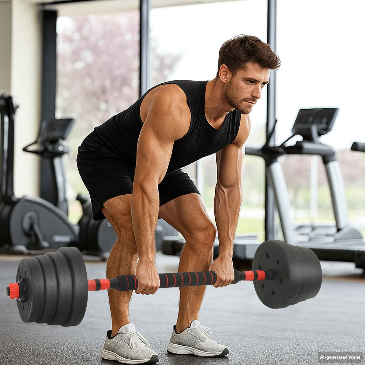 vidaXL 2-in-1 Dumbbell Barbell