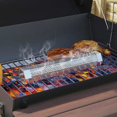 vidaXL Outdoor Grill Ø 40 x 80 cm Steel Black 1