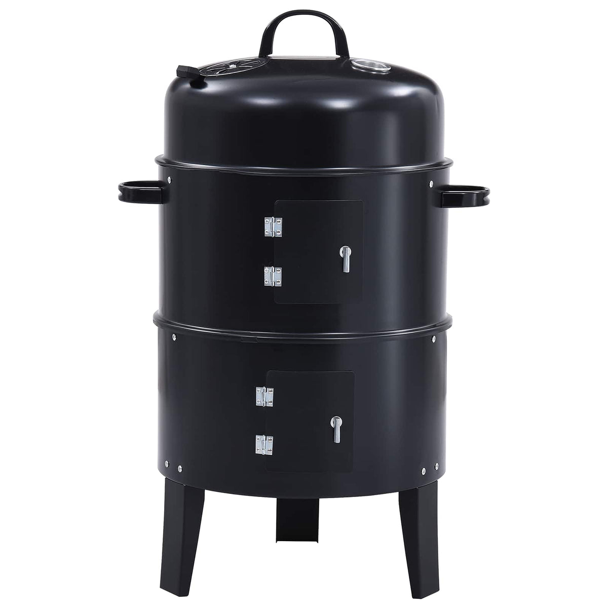 vidaXL Outdoor Grill Ø 40 x 80 cm Steel Black 3