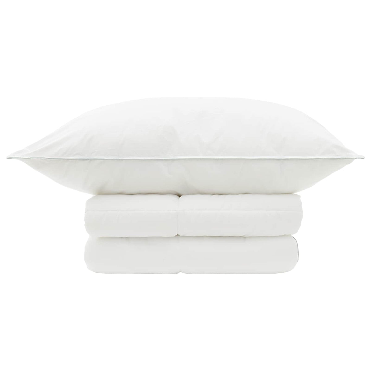 Duvet and Pillow Set 2 pcs 140x200 cm Summer 140 GSM Wool White 40 x 80 cm