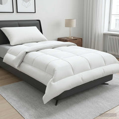 vidaXL Duvet and Pillow Set 2 pcs 150x200 cm Summer 200 GSM Wool White 1