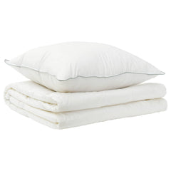 vidaXL Duvet and Pillow Set 2 pcs 152x203 cm Summer 200 GSM Wool White 2