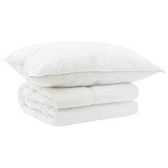 vidaXL Duvet and Pillow Set 2 pcs 155x200 cm Summer 200 GSM Wool White 2