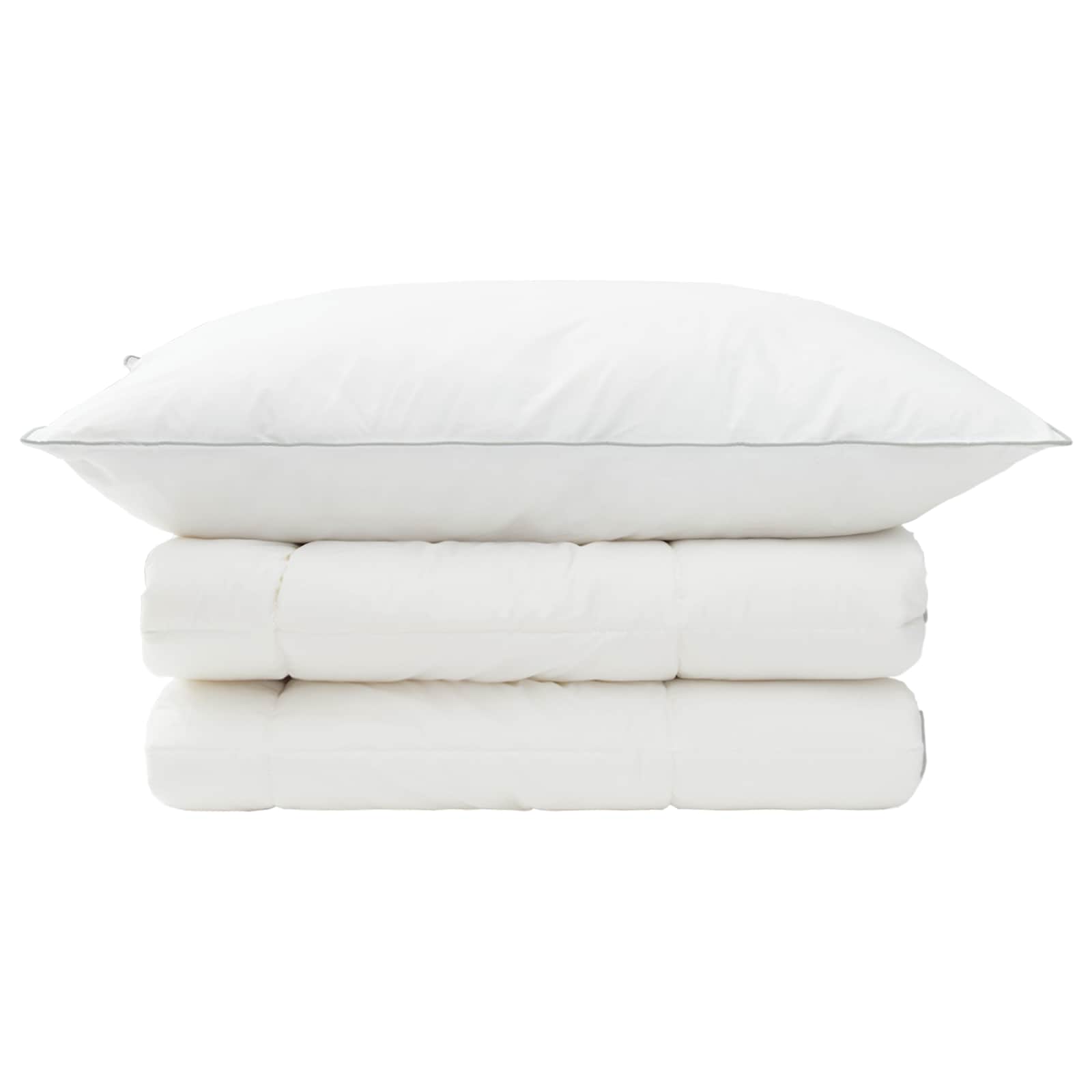 vidaXL Duvet and Pillow Set 2 pcs 140x200 cm 4 Seasons 300 GSM Wool 6