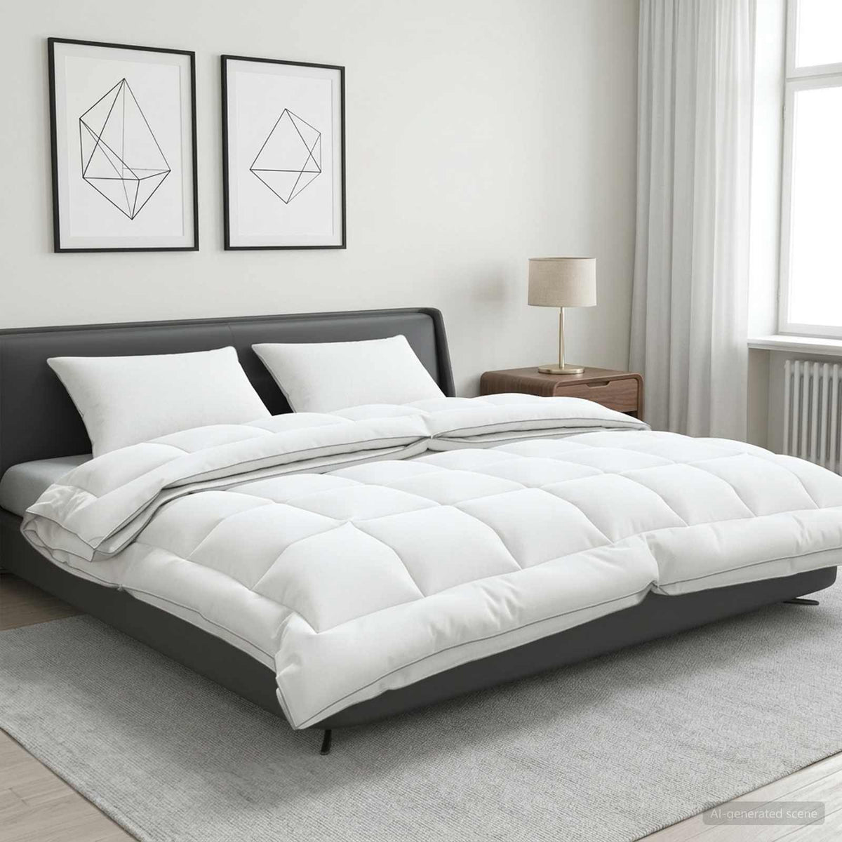 Duvet and Pillow Set 3 pcs 220x240 cm 4 Seasons 140+220 GSM 30 x 50 cm