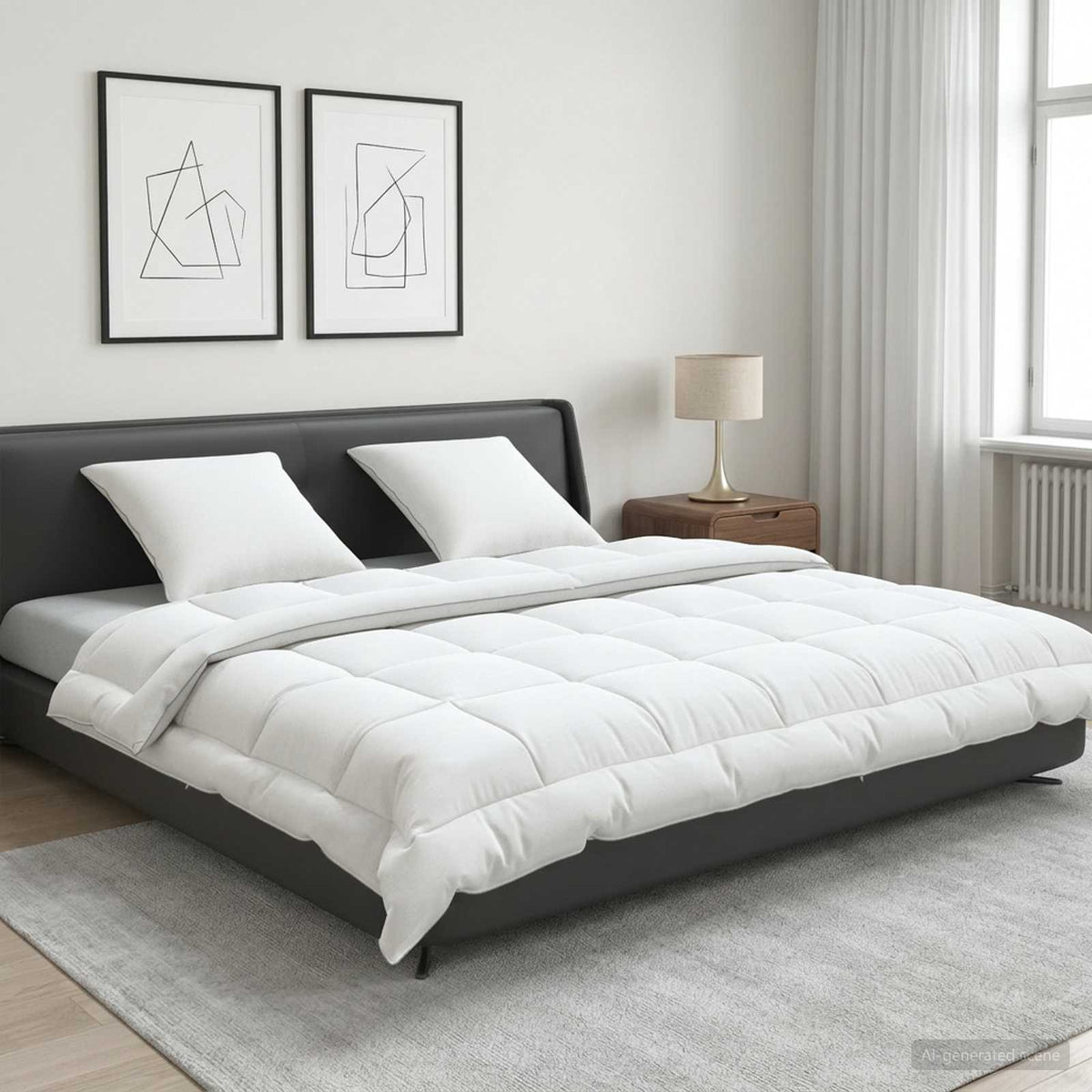 Duvet and Pillow Set in White