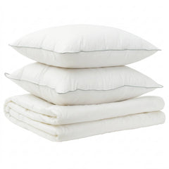 vidaXL Duvet and Pillow Set 3 pcs 155x220 cm Summer 200 GSM Wool White 2