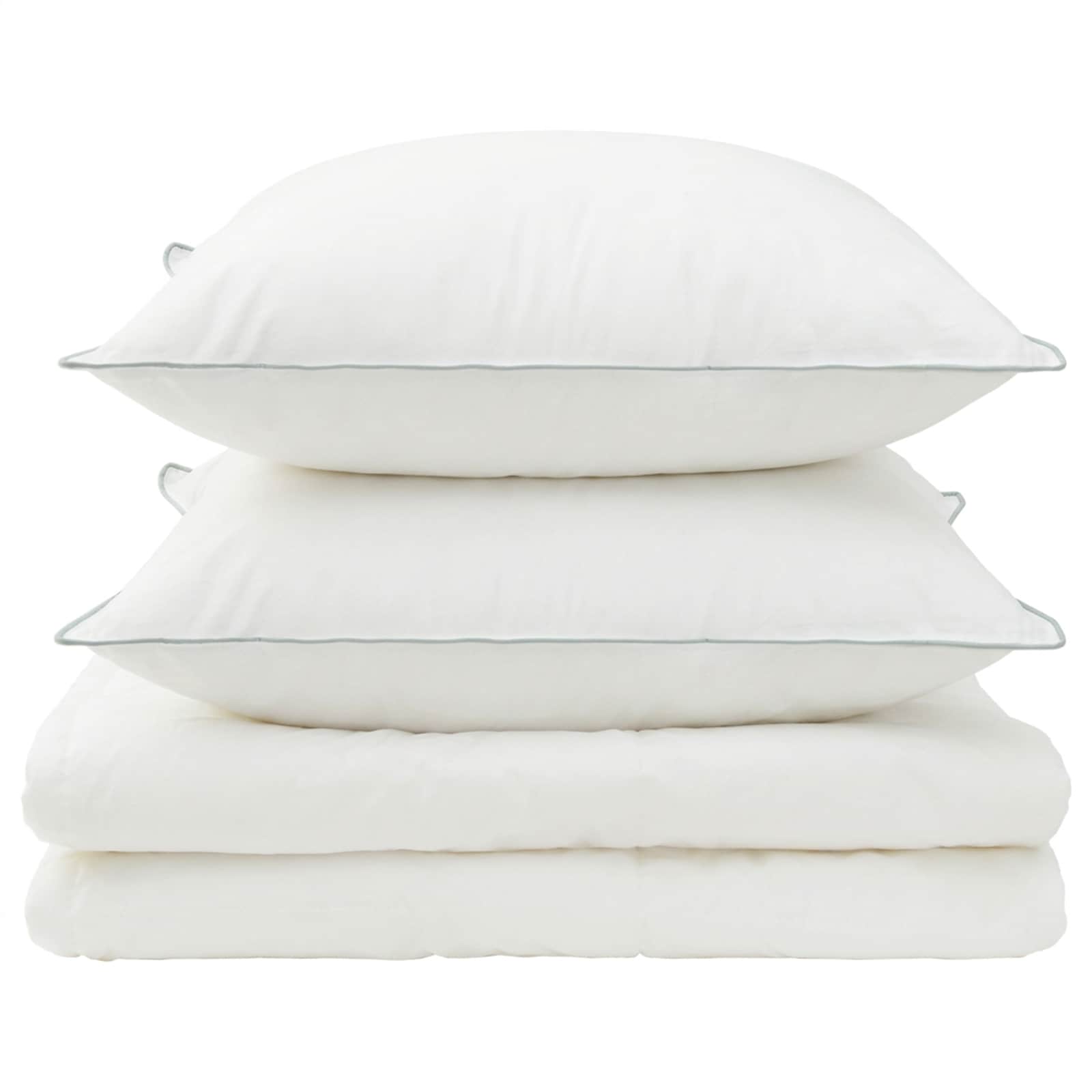 vidaXL Duvet and Pillow Set 3 pcs 155x220 cm Summer 200 GSM Wool White 6