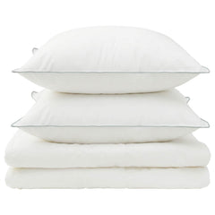vidaXL Duvet and Pillow Set 3 pcs 155x220 cm Summer 200 GSM Wool White 6