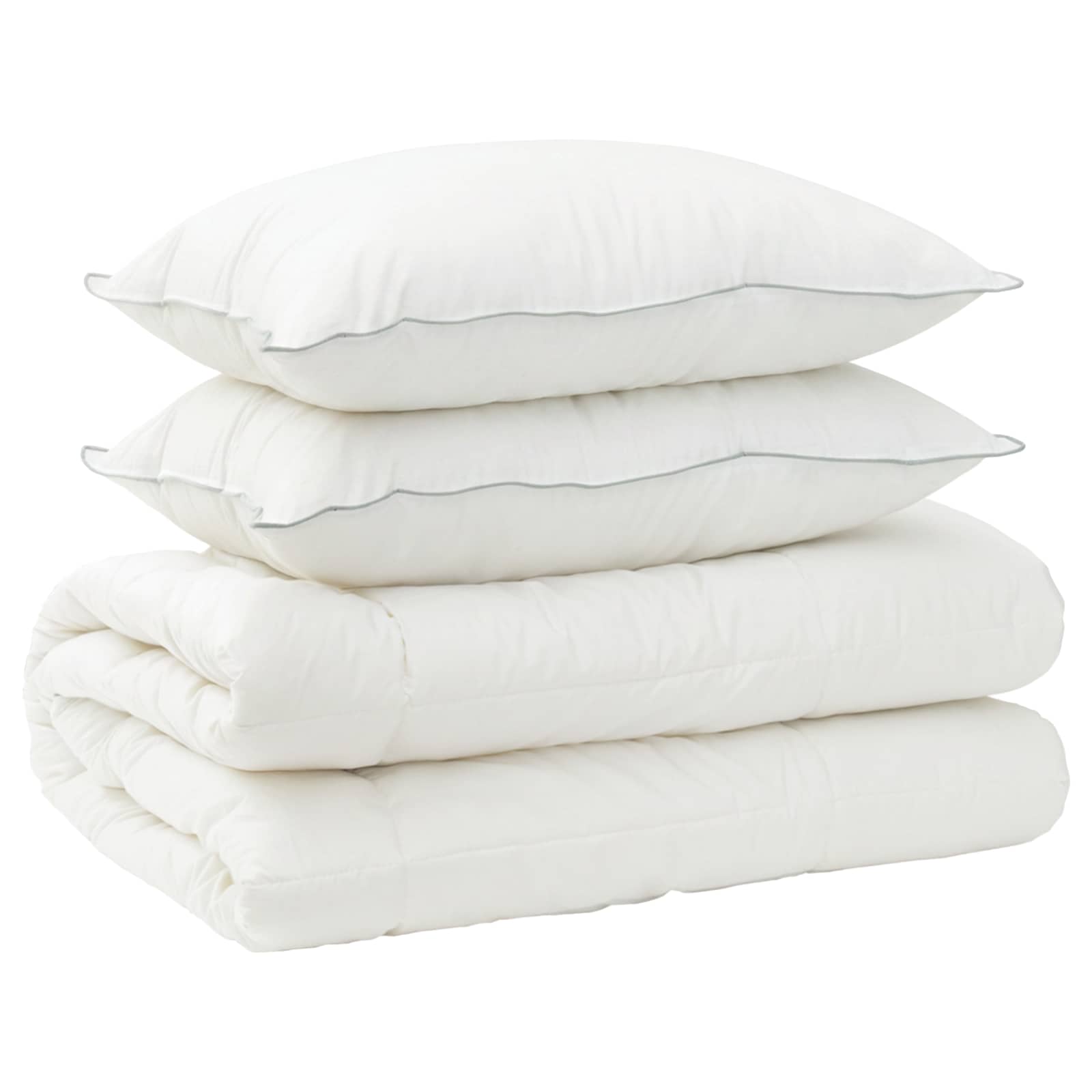 vidaXL Duvet and Pillow Set 3 pcs 140 x 220 cm 4 Seasons 300 GSM Wool 2