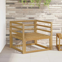 Outdoor Middle Sofa Solid Acacia Wood White Horizontal slats