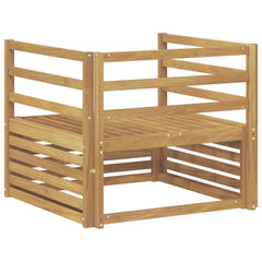 Outdoor Sofa Solid Acacia Wood White Horizontal slats